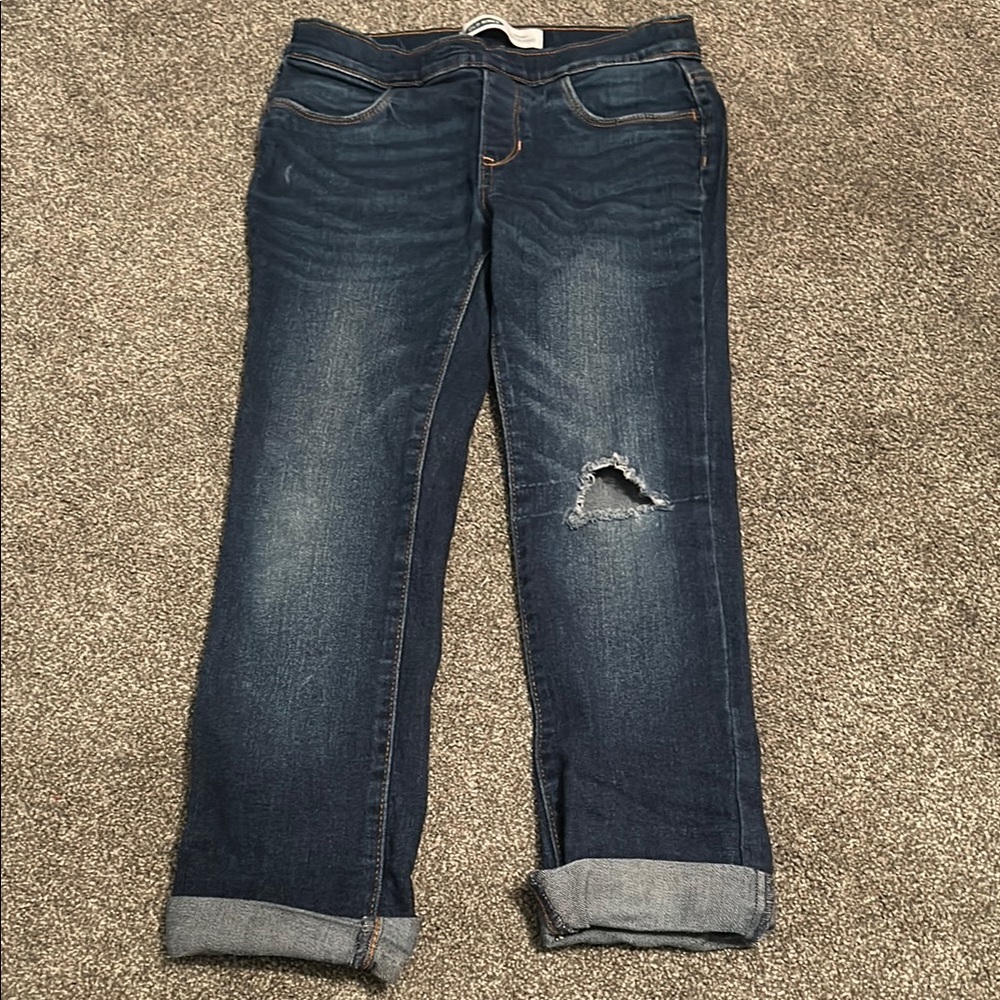 Girls Old Navy Ripped Dark Wash Skinny Jeans